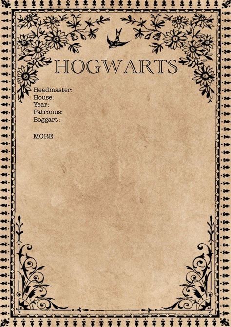 Harry Potter Script Template